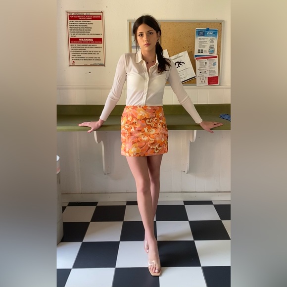 Hansen & Gretel Keisha Mini Skirt in Sunset Swirl XS - Picture 1 of 10